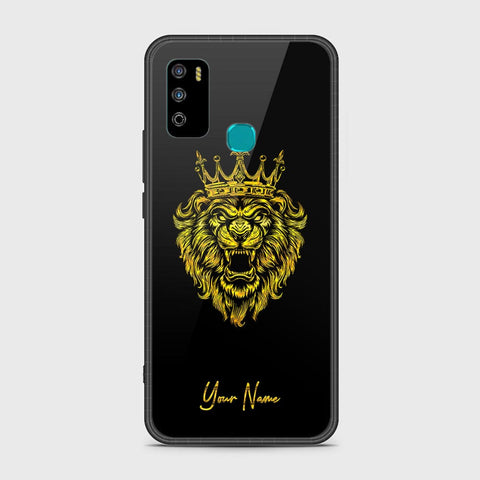 Infinix Hot 9 Play Cover - Gold Series - HQ Ultra Shine Premium Infinity Glass Soft Silicon Borders Case
