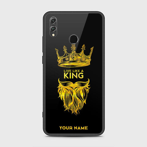 Huawei Honor 8X Cover - Gold Series - HQ Ultra Shine Premium Infinity Glass Soft Silicon Borders Case
