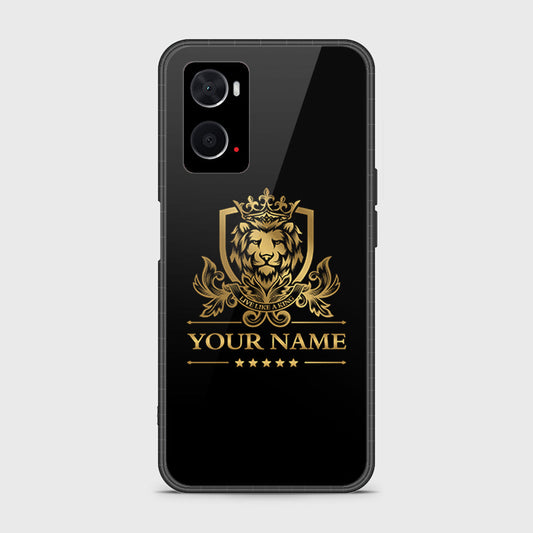 Oppo A96 4G Cover- Gold Series - HQ Ultra Shine Premium Infinity Glass Soft Silicon Borders Case