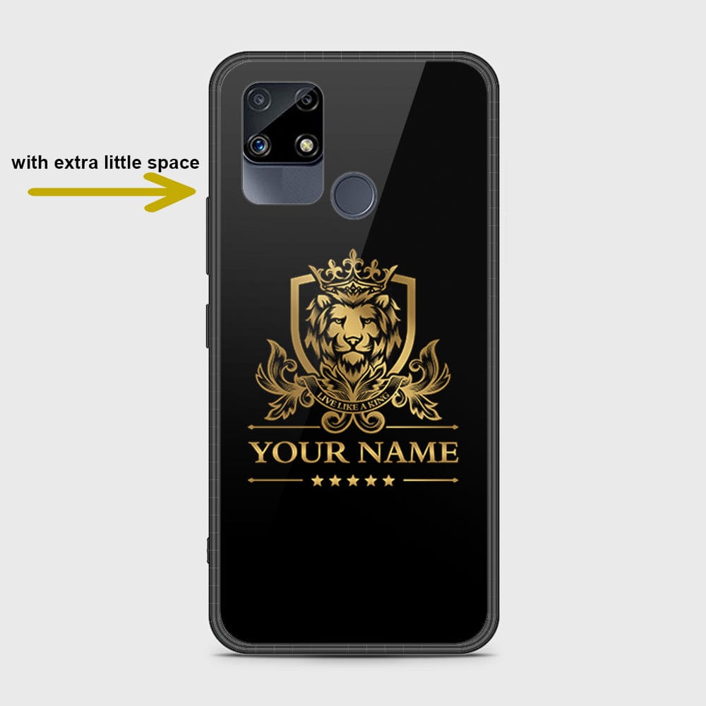 Phone Narzo 20 Glass Back Cover Realme Narzo 20 Cover- Gold Series
