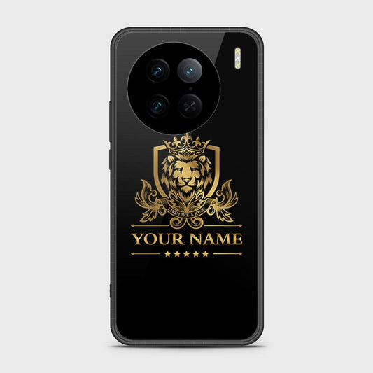 Vivo X90 Pro Cover - Gold Series - HQ Ultra Shine Premium Infinity Glass Soft Silicon Borders Case