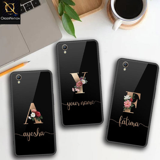Oppo A37 Cover - Personalized Alphabet Series Series - HQ Ultra Shine Premium Infinity Glass Soft Silicon Borders Case