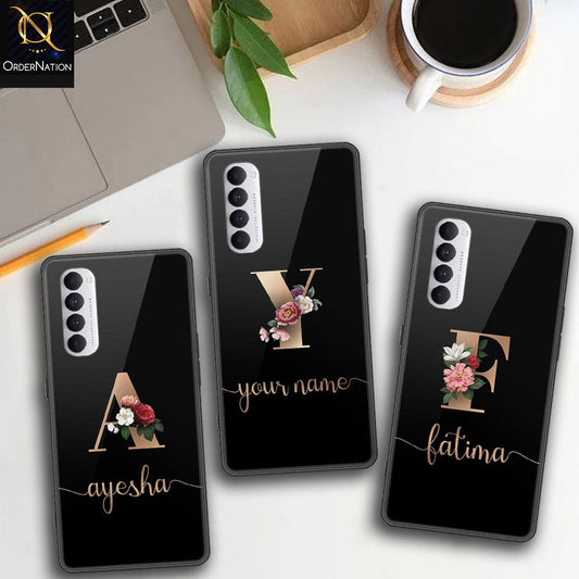 Oppo Reno 4 Pro Cover - Personalized Alphabet Series - HQ Ultra Shine Premium Infinity Glass Soft Silicon Borders Case