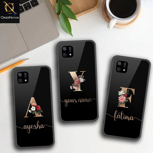 Oppo A16E Cover - Personalized Alphabet Series - HQ Ultra Shine Premium Infinity Glass Soft Silicon Borders Case