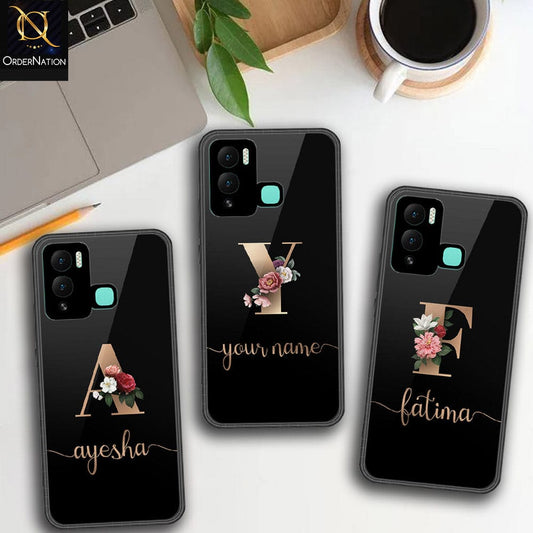Infinix Hot 12i Cover - Personalized Alphabet Series Series - HQ Ultra Shine Premium Infinity Glass Soft Silicon Borders Case