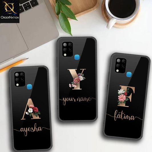 Infinix Hot 10s Cover - Personalized Alphabet Series Series - HQ Ultra Shine Premium Infinity Glass Soft Silicon Borders Case