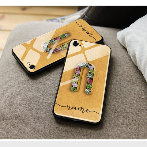 Samsung Galaxy A9 2018 Cover - Personalized Alphabet Series Series - HQ Ultra Shine Premium Infinity Glass Soft Silicon Borders Case