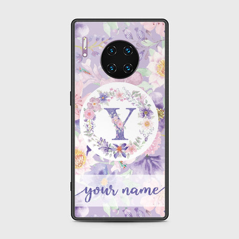 Huawei Mate 30 Pro Cover - Personalized Alphabet Series Series - HQ Ultra Shine Premium Infinity Glass Soft Silicon Borders Case