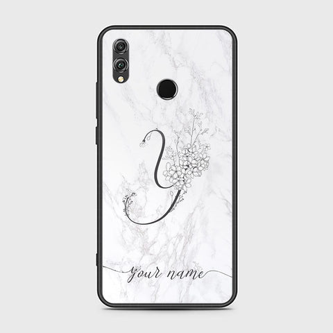 Huawei Honor 8X Cover - Personalized Alphabet Series Series - HQ Ultra Shine Premium Infinity Glass Soft Silicon Borders Case