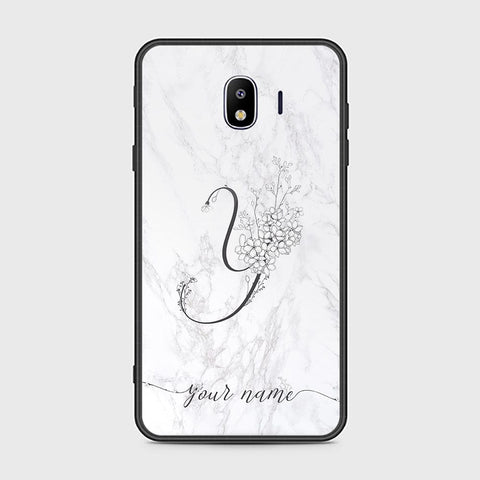 Samsung Galaxy J4 2018 Cover - Personalized Alphabet Series Series - HQ Ultra Shine Premium Infinity Glass Soft Silicon Borders Case