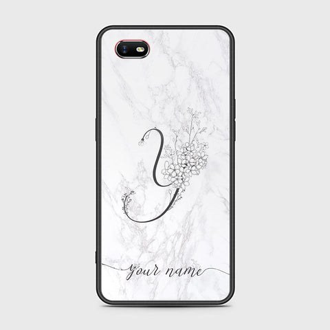 Oppo A1k Cover - Personalized Alphabet Series Series - HQ Ultra Shine Premium Infinity Glass Soft Silicon Borders Case