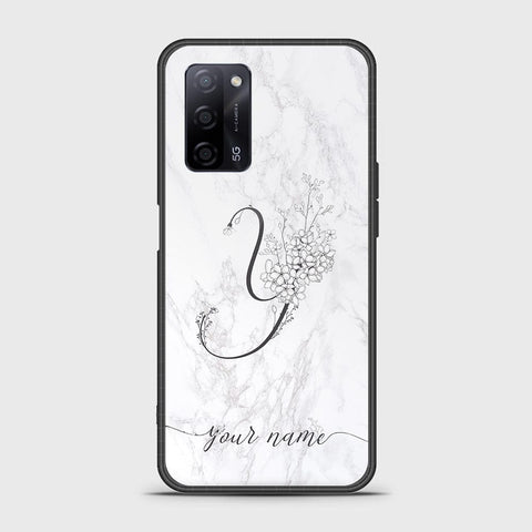 Oppo A55s Cover - Personalized Alphabet Series Series - HQ Ultra Shine Premium Infinity Glass Soft Silicon Borders Case