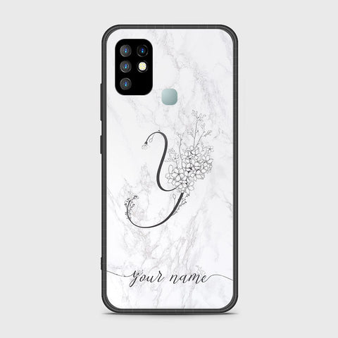 Infinix Hot 10 Cover - Personalized Alphabet Series Series - HQ Ultra Shine Premium Infinity Glass Soft Silicon Borders Case