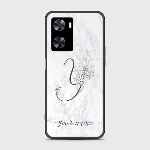 Oppo A57s Cover - Personalized Alphabet Series Series - HQ Ultra Shine Premium Infinity Glass Soft Silicon Borders Case