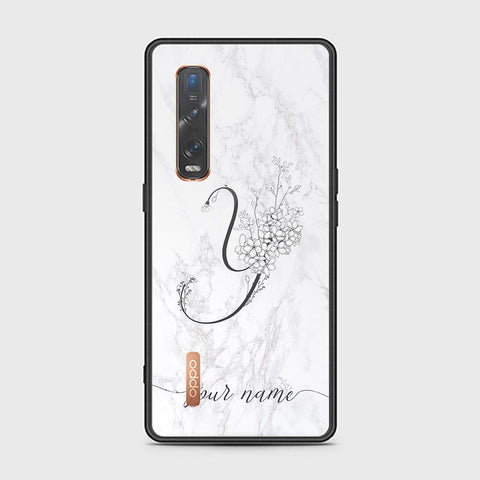 Oppo Find X2 Pro Cover - Personalized Alphabet Series Series - HQ Ultra Shine Premium Infinity Glass Soft Silicon Borders Case