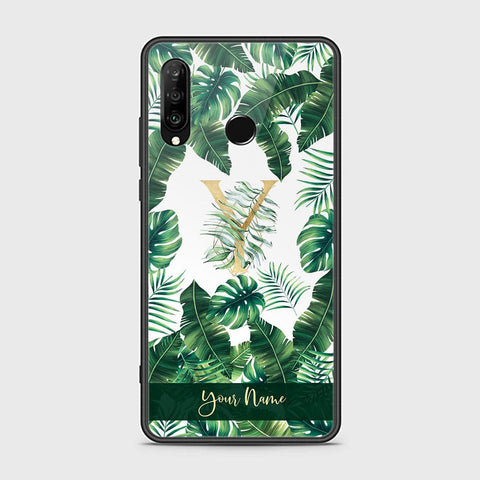 Huawei P30 lite Cover - Personalized Alphabet Series Series - HQ Ultra Shine Premium Infinity Glass Soft Silicon Borders Case