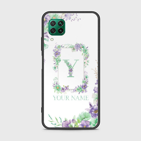 Huawei P40 Lite Cover - Personalized Alphabet Series Series - HQ Ultra Shine Premium Infinity Glass Soft Silicon Borders Case