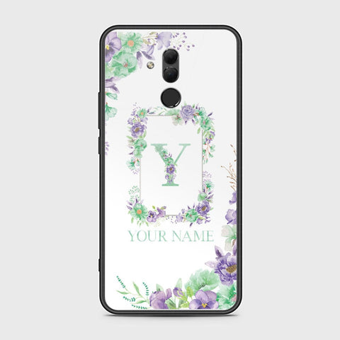 Huawei Mate 20 Lite Cover - Personalized Alphabet Series Series - HQ Ultra Shine Premium Infinity Glass Soft Silicon Borders Case
