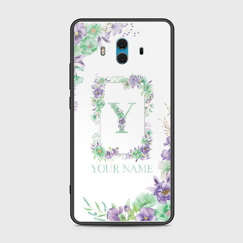 Huawei Mate 10 Cover - Personalized Alphabet Series Series - HQ Ultra Shine Premium Infinity Glass Soft Silicon Borders Case