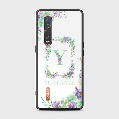Oppo Find X2 Pro Cover - Personalized Alphabet Series Series - HQ Ultra Shine Premium Infinity Glass Soft Silicon Borders Case