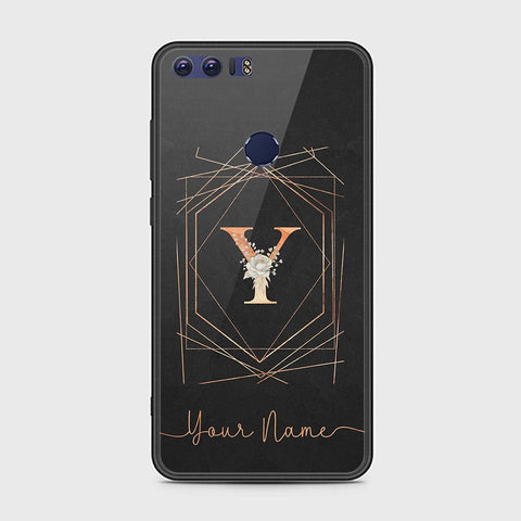 Huawei Honor 8 Cover - Personalized Alphabet Series - HQ Ultra Shine Premium Infinity Glass Soft Silicon Borders Case