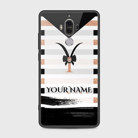 Huawei Mate 9 Cover - Personalized Alphabet Series Series - HQ Ultra Shine Premium Infinity Glass Soft Silicon Borders Case