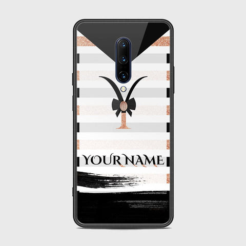 OnePlus 7 Pro Cover - Personalized Alphabet Series - HQ Ultra Shine Premium Infinity Glass Soft Silicon Borders Case