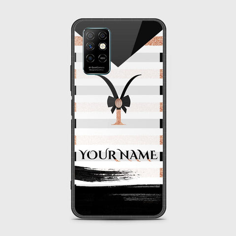 Infinix Note 8i Cover - Personalized Alphabet Series - HQ Ultra Shine Premium Infinity Glass Soft Silicon Borders Case