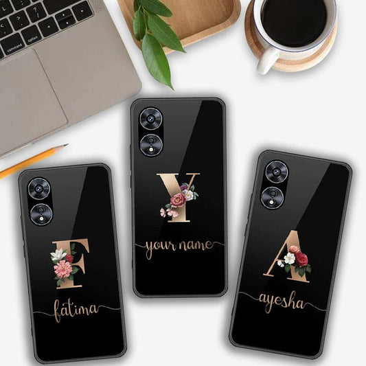Oppo A97 5G Cover- Personalized Alphabet Series - HQ Ultra Shine Premium Infinity Glass Soft Silicon Borders Case