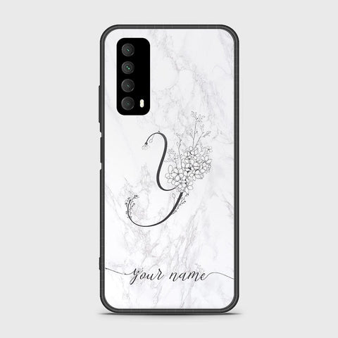 Huawei Y7a Cover - Personalized Alphabet Series - HQ Ultra Shine Premium Infinity Glass Soft Silicon Borders Case