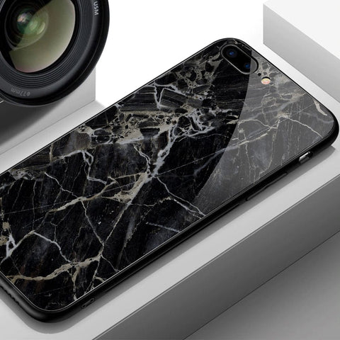 Realme 8 Cover - Black Marble Series - HQ Ultra Shine Premium Infinity Glass Soft Silicon Borders Casee