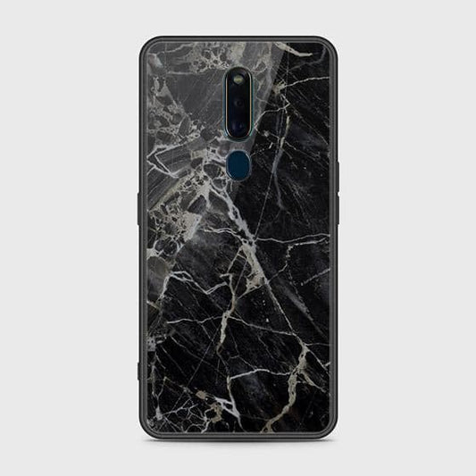 Oppo R19 Cover - Black Marble Series - HQ Ultra Shine Premium Infinity Glass Soft Silicon Borders Case