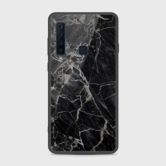 Samsung Galaxy A9 2018 Cover - Black Marble Series - HQ Ultra Shine Premium Infinity Glass Soft Silicon Borders Case