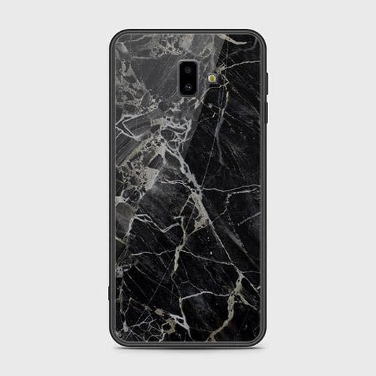 Samsung Galaxy J6 Plus 2018 Cover - Black Marble Series - HQ Ultra Shine Premium Infinity Glass Soft Silicon Borders Case