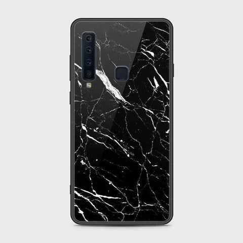 Samsung Galaxy A9 2018 Cover - Black Marble Series - HQ Ultra Shine Premium Infinity Glass Soft Silicon Borders Case