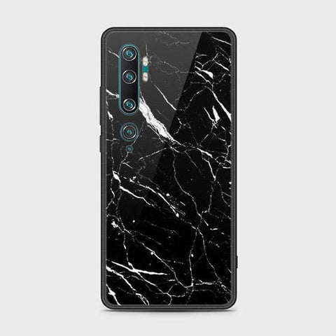 Xiaomi Mi Note 10 Pro Cover - Black Marble Series - HQ Ultra Shine Premium Infinity Glass Soft Silicon Borders Case