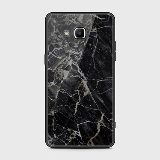 Samsung Galaxy Grand Prime Cover- Black Marble Series - HQ Ultra Shine Premium Infinity Glass Soft Silicon Borders Case