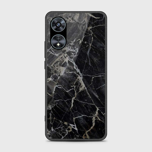 Oppo A97 5G Cover- Black Marble Series - HQ Ultra Shine Premium Infinity Glass Soft Silicon Borders Case