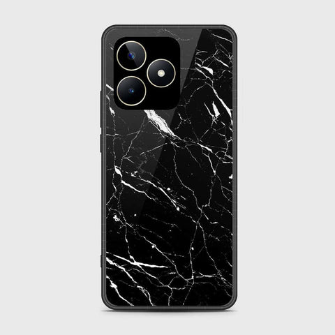 Realme C53 Cover- Black Marble Series - HQ Ultra Shine Premium Infinity Glass Soft Silicon Borders Case