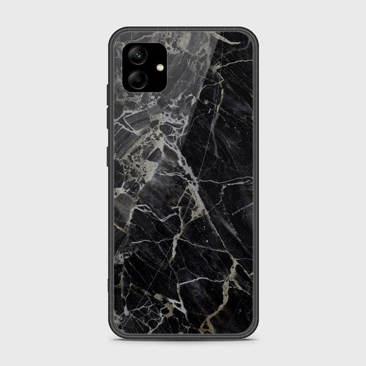 Samsung Galaxy A04e Cover - Black Marble Series - HQ Ultra Shine Premium Infinity Glass Soft Silicon Borders Case