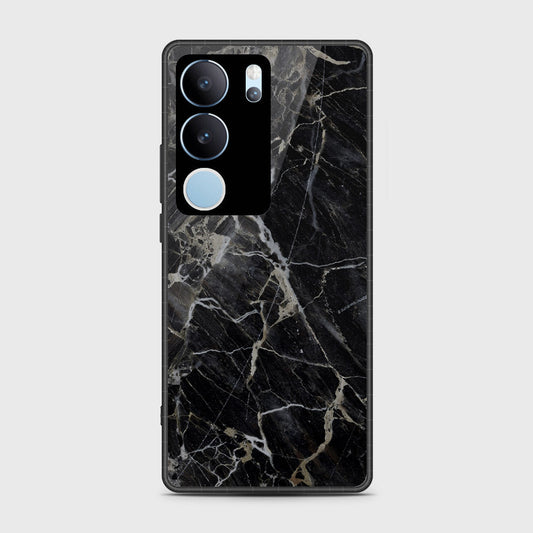 Vivo V29 Pro Cover- Black Marble Series - HQ Ultra Shine Premium Infinity Glass Soft Silicon Borders Case (Fast Delivery)(FS)