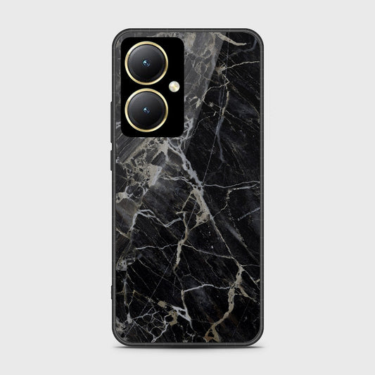 Vivo Y27 Cover- Black Marble Series - HQ Ultra Shine Premium Infinity Glass Soft Silicon Borders Case (Fast Delivery)