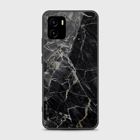 Vivo Y10 Cover- Black Marble Series - HQ Ultra Shine Premium Infinity Glass Soft Silicon Borders Case