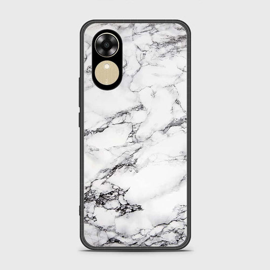 Oppo A17k Cover- White Marble Series - HQ Ultra Shine Premium Infinity Glass Soft Silicon Borders Case