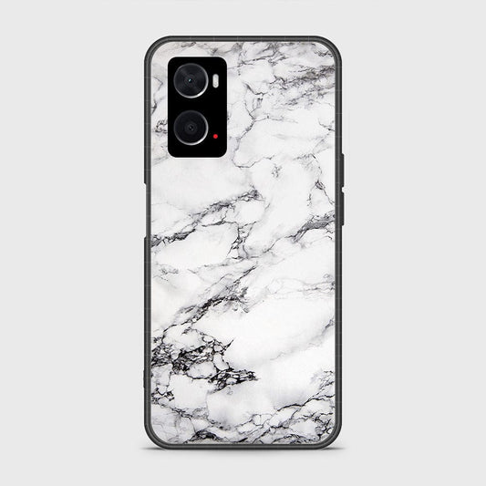 Oppo A76 Cover- White Marble Series - HQ Ultra Shine Premium Infinity Glass Soft Silicon Borders Case