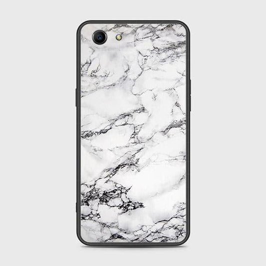 Oppo A83 Cover - White Marble Series - HQ Ultra Shine Premium Infinity Glass Soft Silicon Borders Case