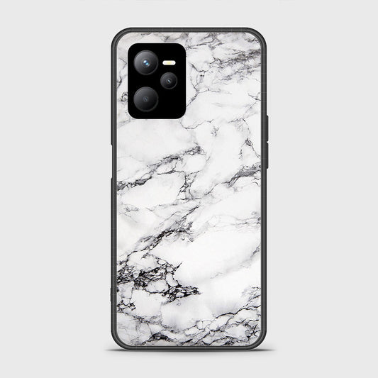 Realme Q5 Cover- White Marble Series - HQ Ultra Shine Premium Infinity Glass Soft Silicon Borders Case