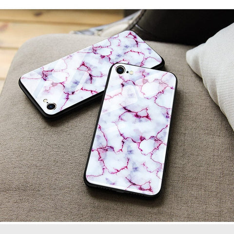 Infinix Hot 9 Play Cover- White Marble Series - HQ Ultra Shine Premium Infinity Glass Soft Silicon Borders Case