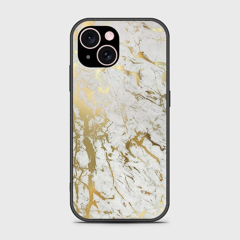 iPhone 15 Cover- White Marble Series - HQ Ultra Shine Premium Infinity Glass Soft Silicon Borders Case