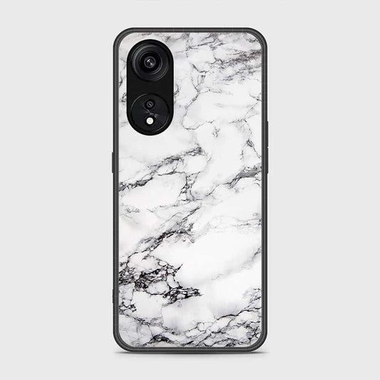 Oppo Reno 8T 5G  Cover- White Marble Series - HQ Ultra Shine Premium Infinity Glass Soft Silicon Borders Case